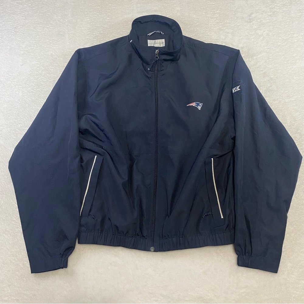 Cutter & Buck Windbreaker Men's M Navy Blue Patriots NFL CB WindTec Golf Vented